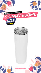 Botella Skinny de Acero 600ml para Sublimación