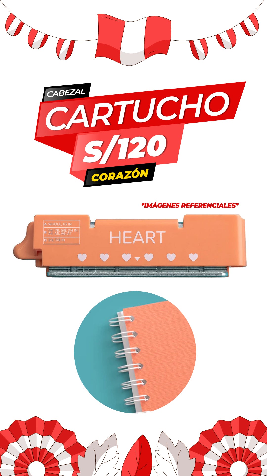 WR - CI - CARTUCHO PERFORADO CORAZON