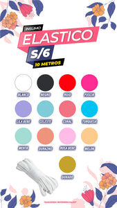 Elastico para Encuadernación / 10 metros / Plano