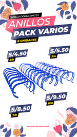 Cargar imagen en el visor de la galería, Anillo Doble Ring 2:1 - Pack 6 unidades de 24 aros / Alt
