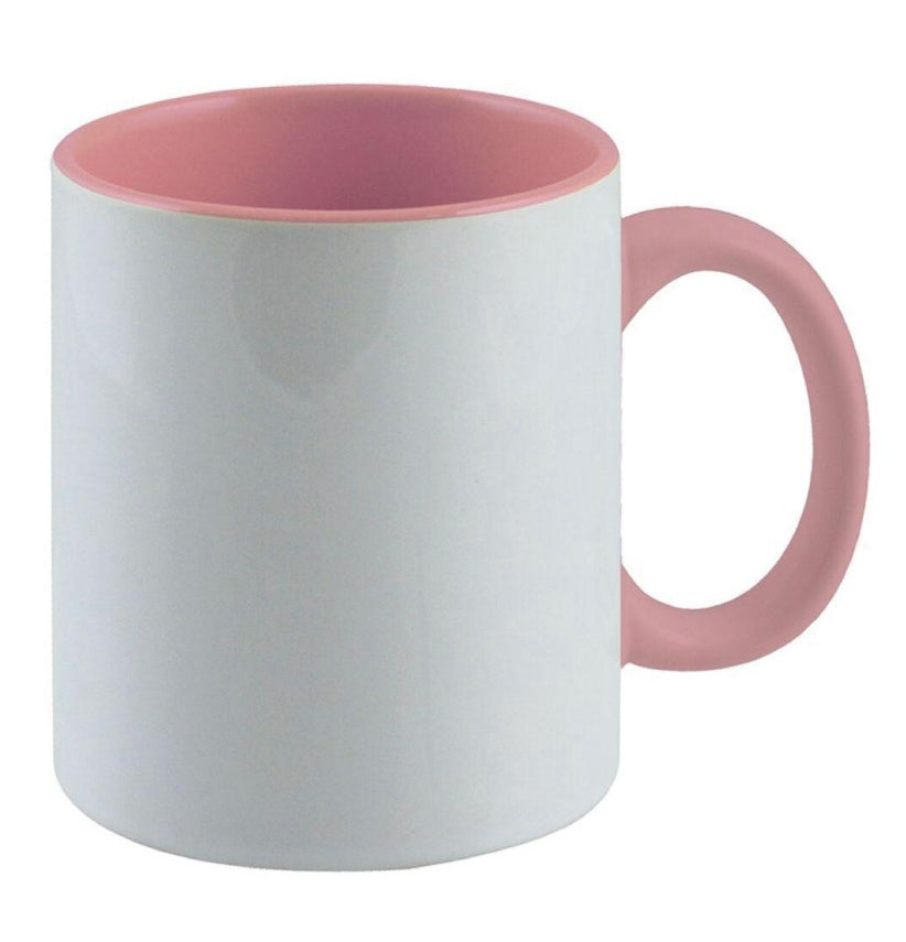 Taza 11oz con Asa e Interior de Color para Sublimación