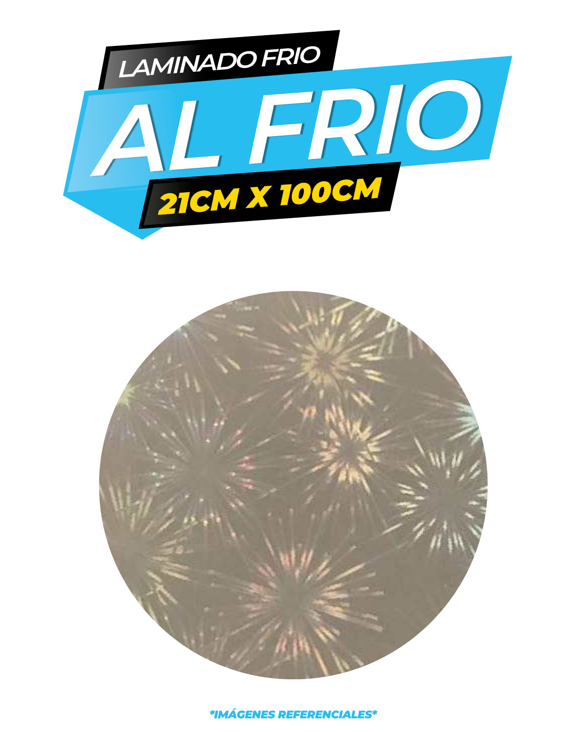 Laminado frio holográfico FIREWORKS / 21CM X100CM