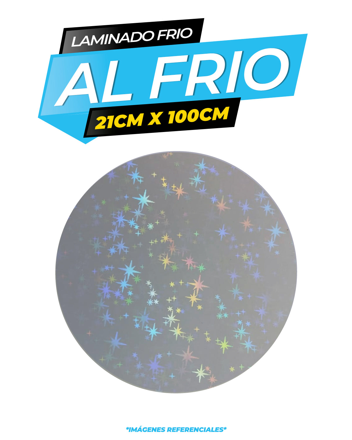 Laminado frio holográfico STAR / 21CM X100CM