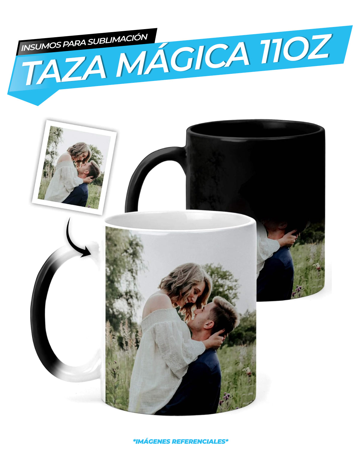 Taza Mágica de 11 oz. para Sublimación