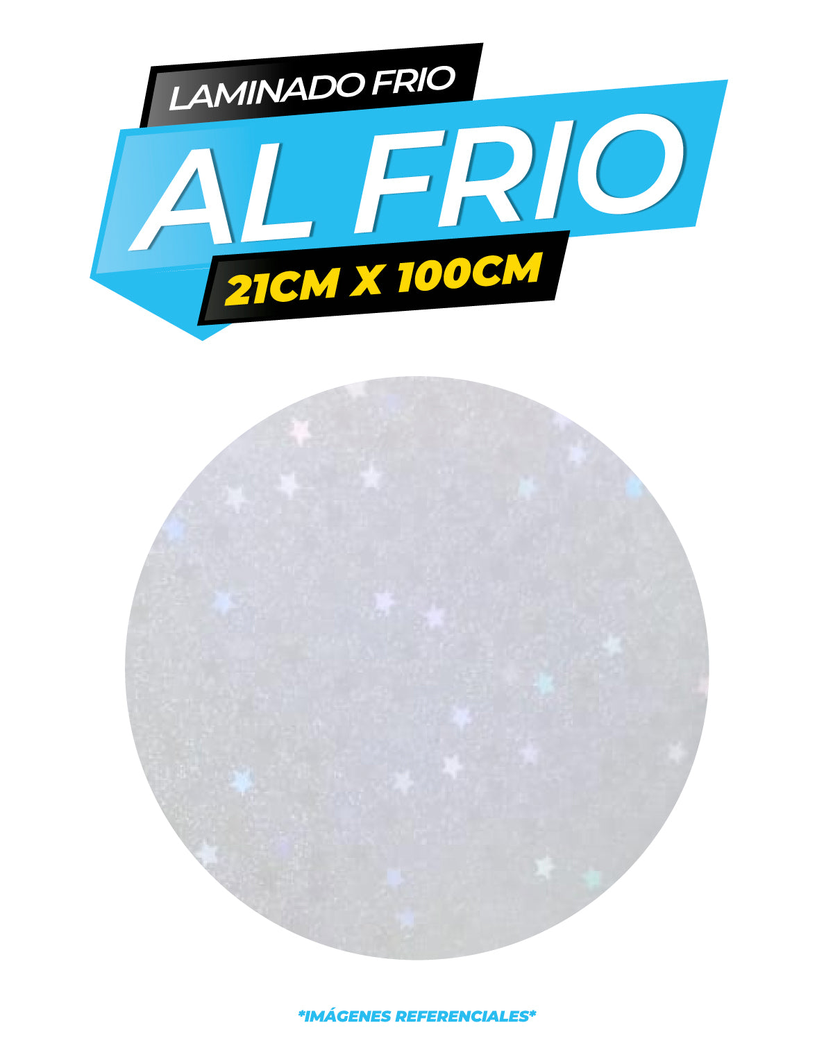 Laminado frio holográfico LITTLE STAR / 21CM X100CM