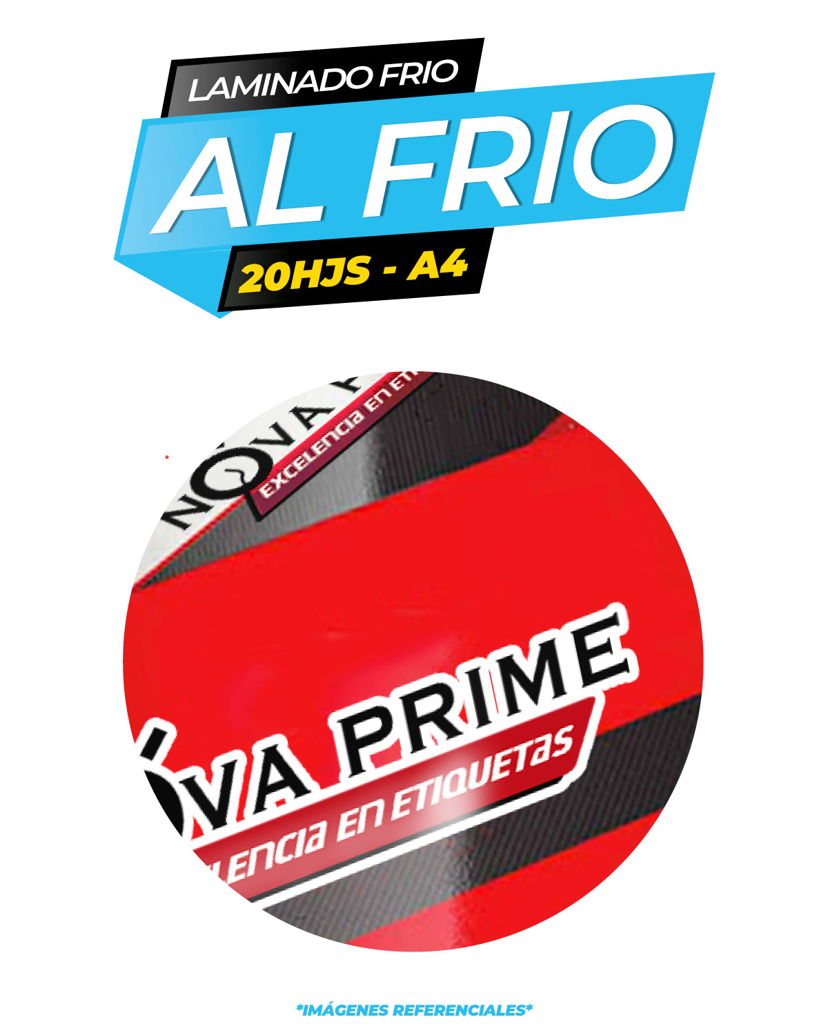 Laminado frio GLOSSY / Pack 20 hojas A4