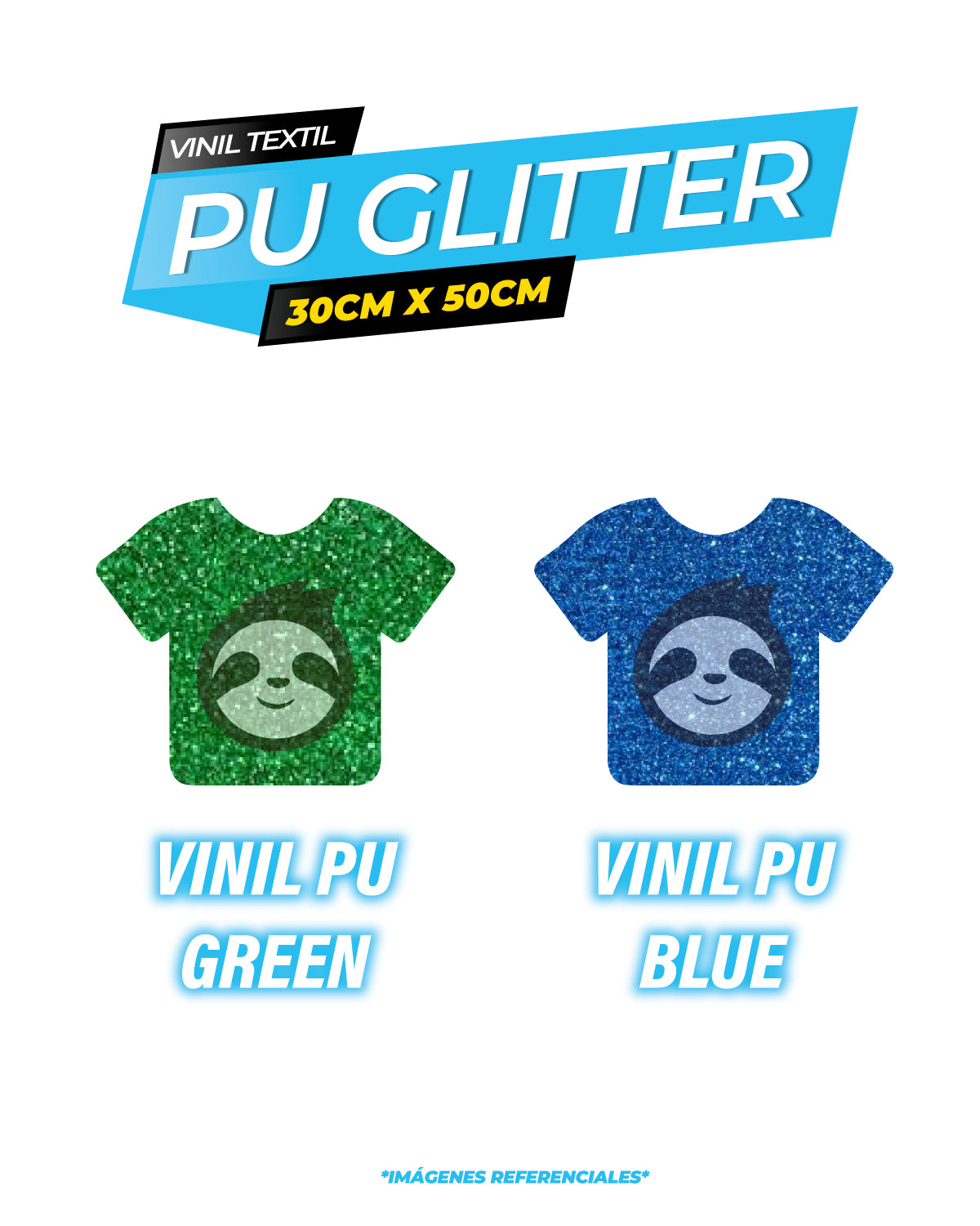 Vinil textil PU GLITTER 30CM X 50CM