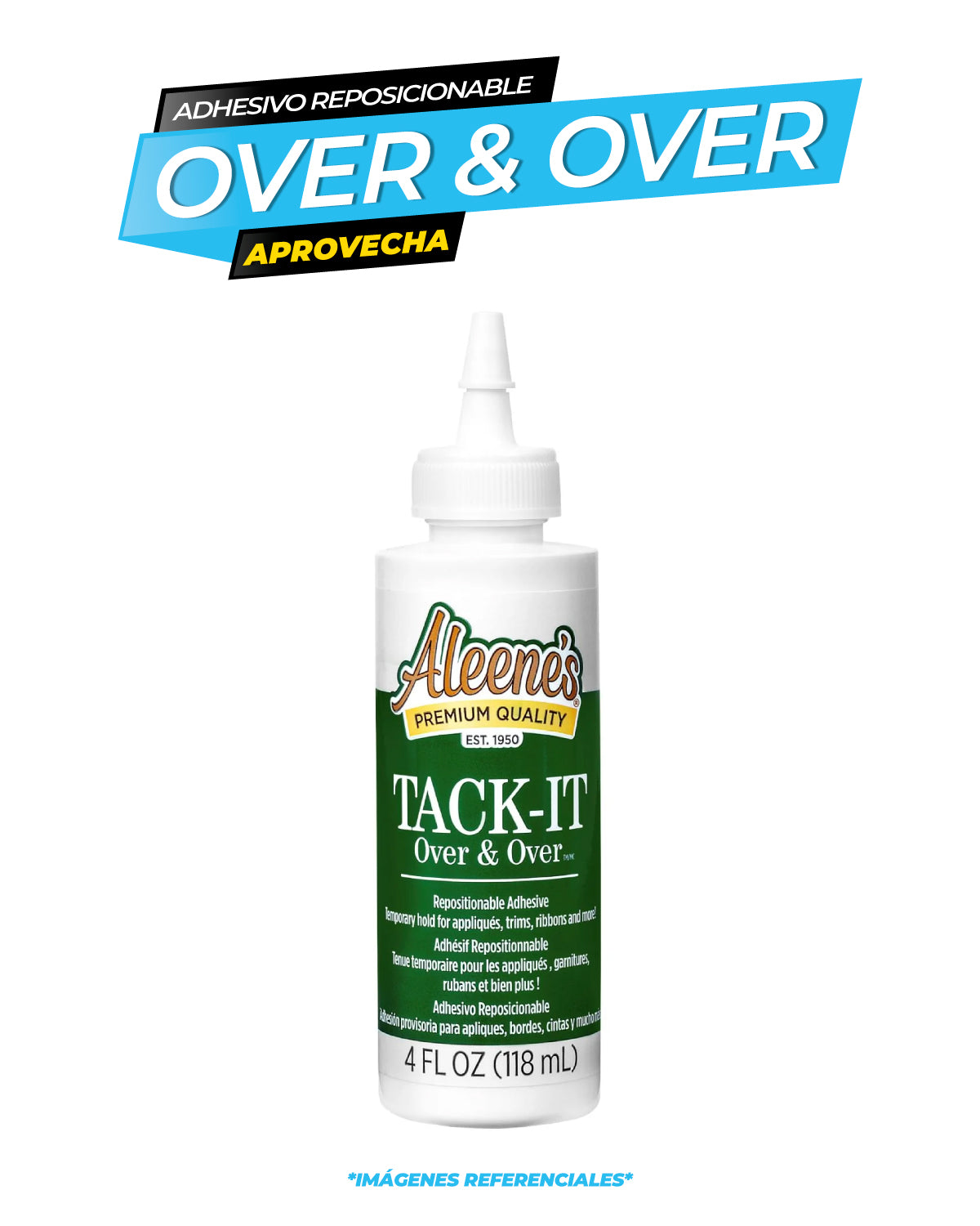 Goma reposicionable Tacky Glue Over&Over 4oz