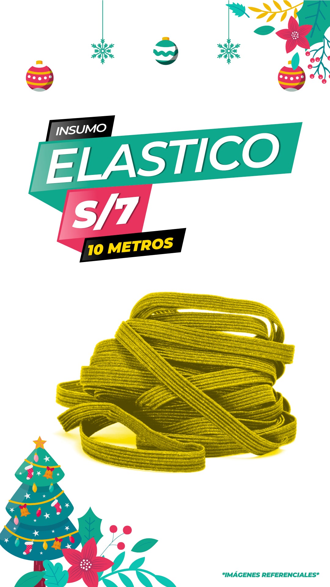 Elastico Dorado / 10 metros