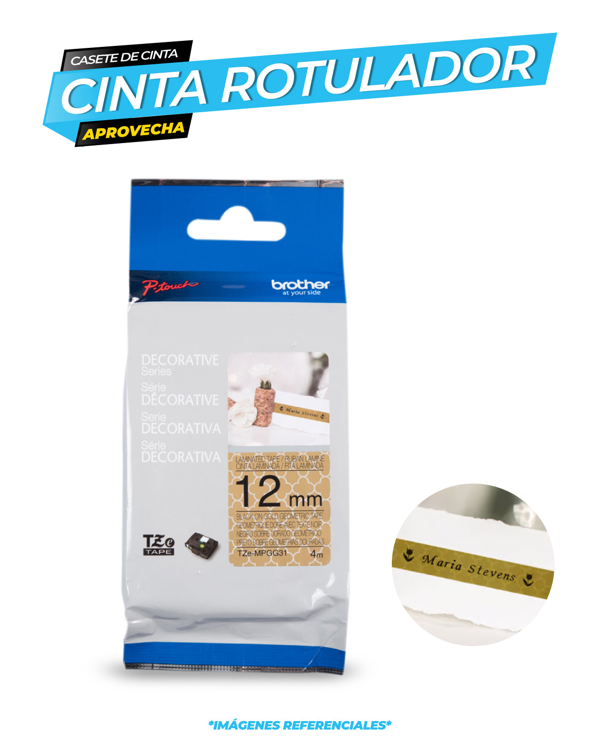 Cinta laminada Brother TZeMPGG31