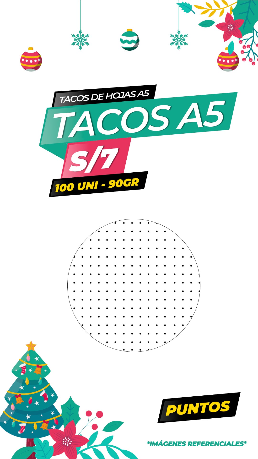 TACO A5 PUNTOS - 90GR - 100 HOJAS