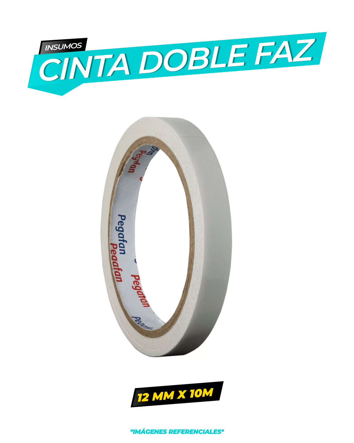 Cinta Doble Contacto 12mm x 10m / Pegafan