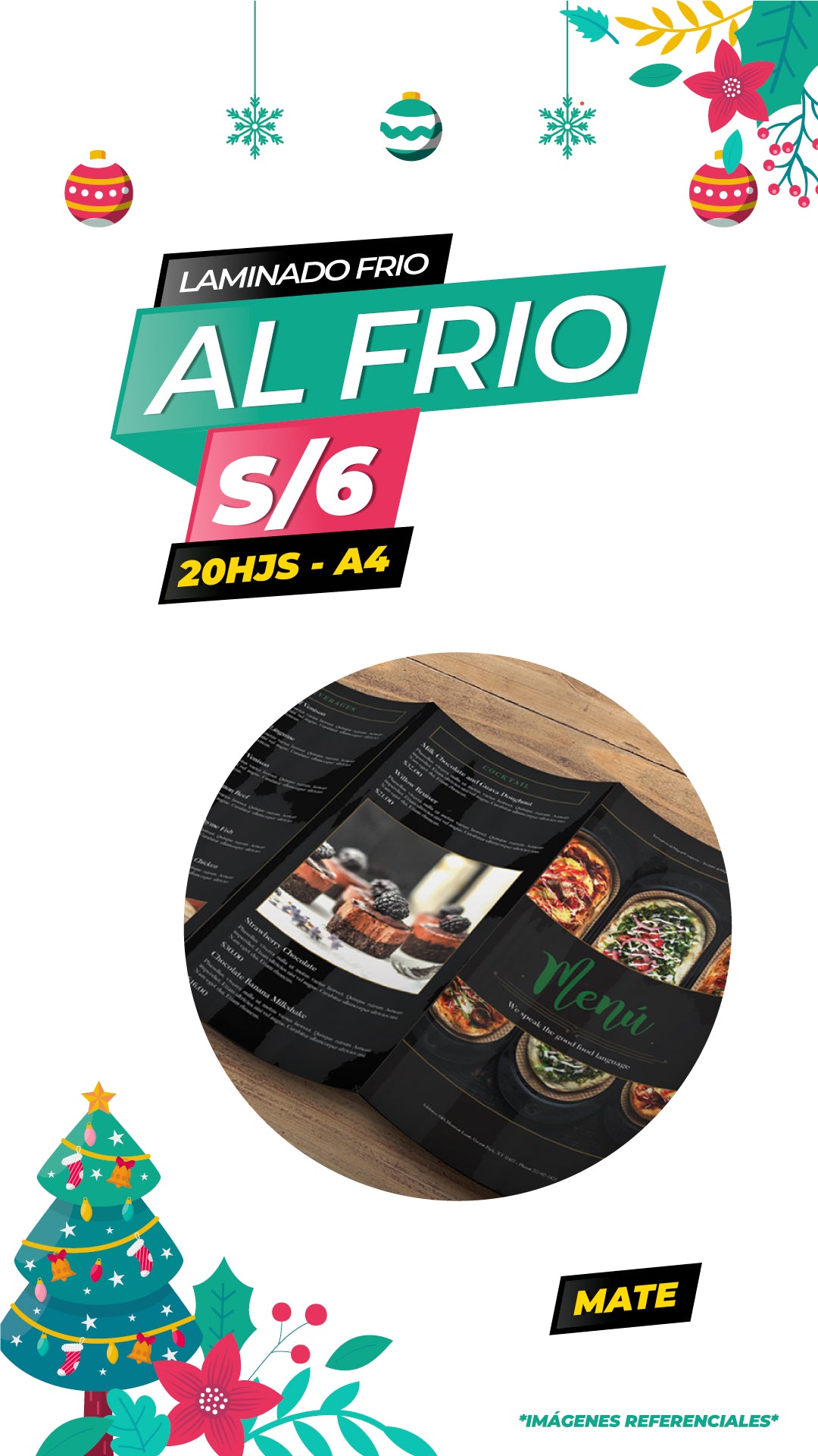 Laminado frio MATE / Pack 20 hojas A4