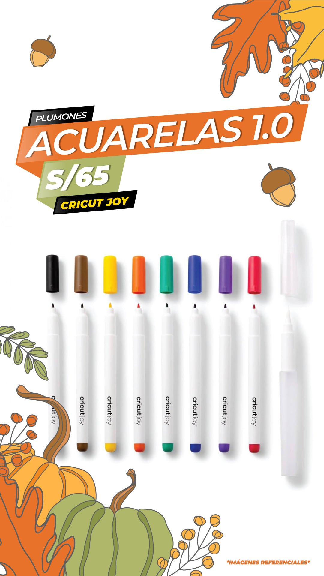 MARCADORES ACUARELA CRICUT JOY (1.0) - 9PZ/CRICUT