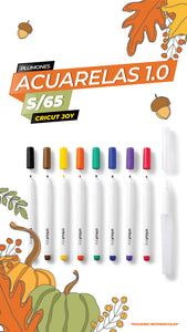 MARCADORES ACUARELA CRICUT JOY (1.0) - 9PZ/CRICUT