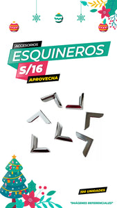 Pack 100 unidades de Esquinero - Plateado