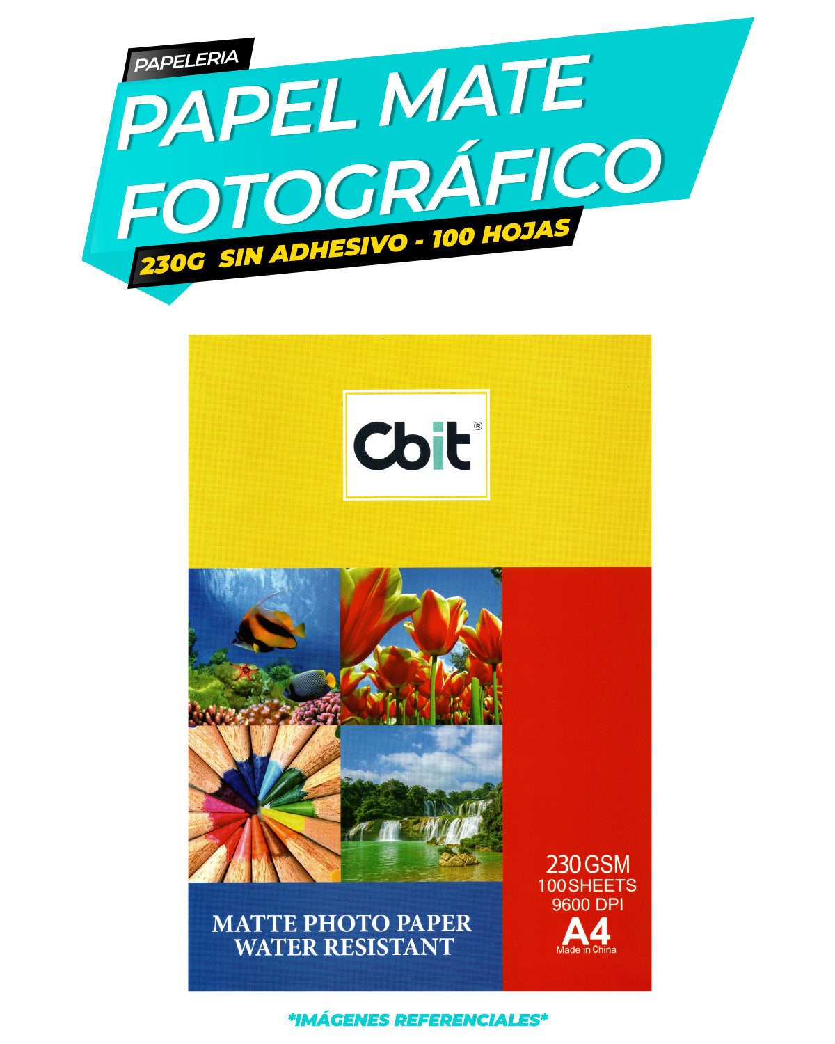 Papel Fotográfico Mate 230 gr. A4-100H Cbit