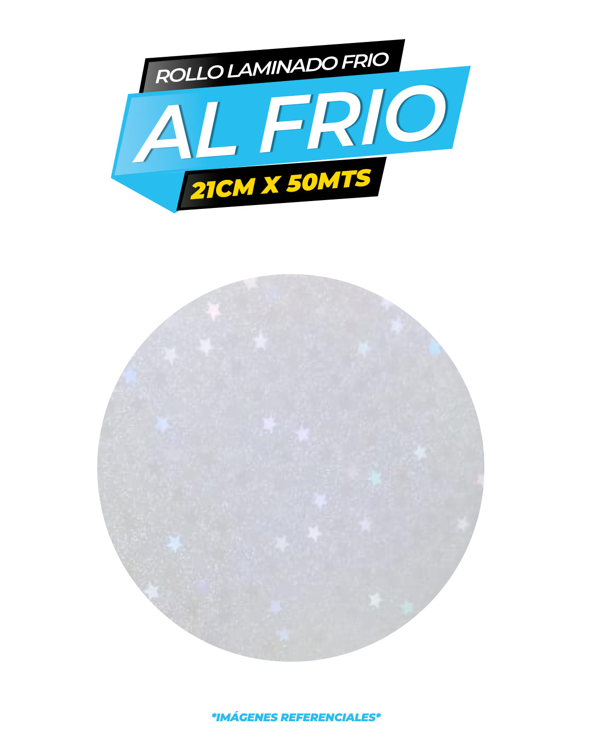 Laminado frio holográfico LITTLE STAR  / 21CM X50MTS ROLLO
