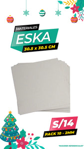 Carton Eska 2mm packx10 / 30.5 x 30.5 cm