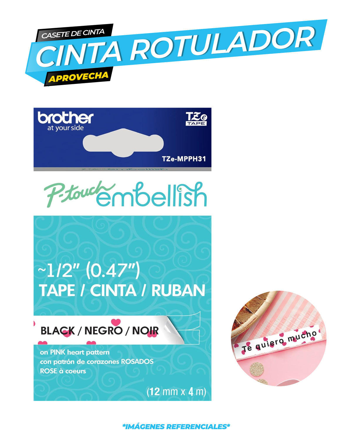 Cinta laminada Brother TZeMPPH31