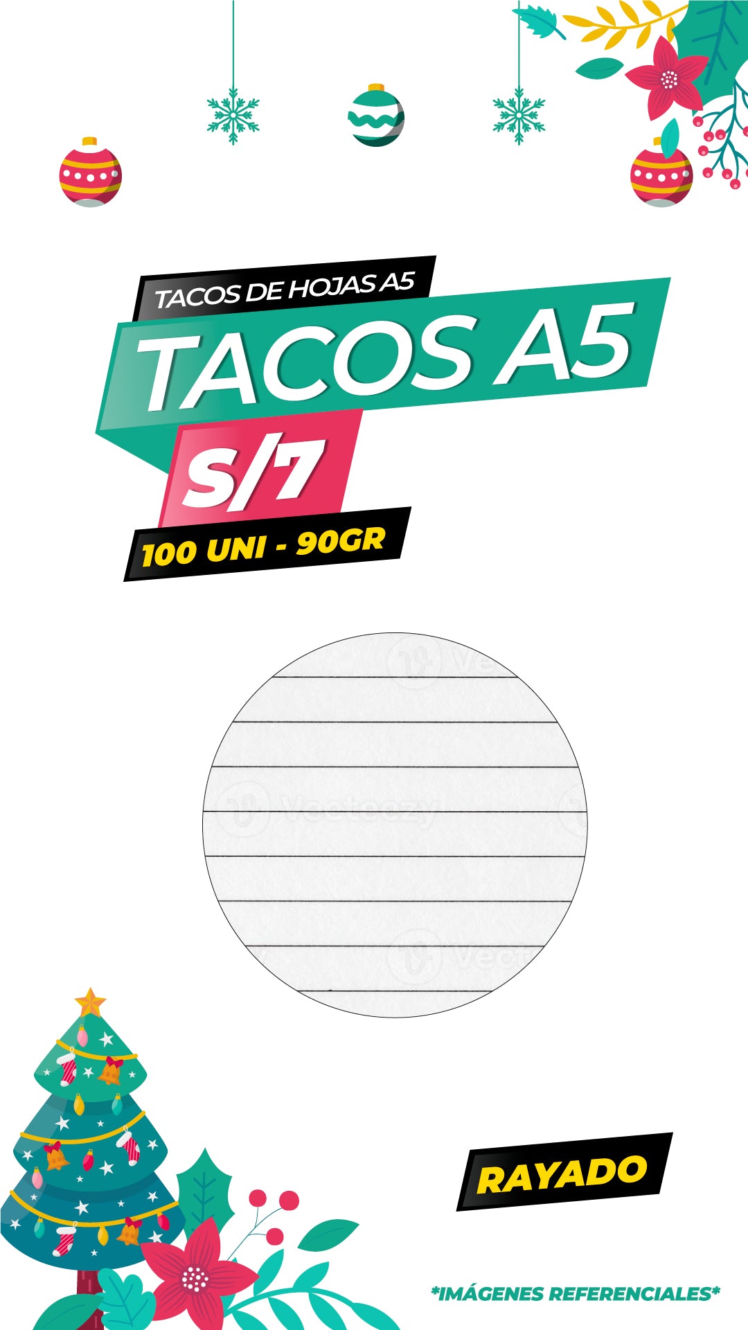 TACO A5 RAYADO - 90GR - 100 HOJAS