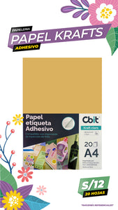 Papel Etiqueta Kraft Claro. A4-20H Cbit