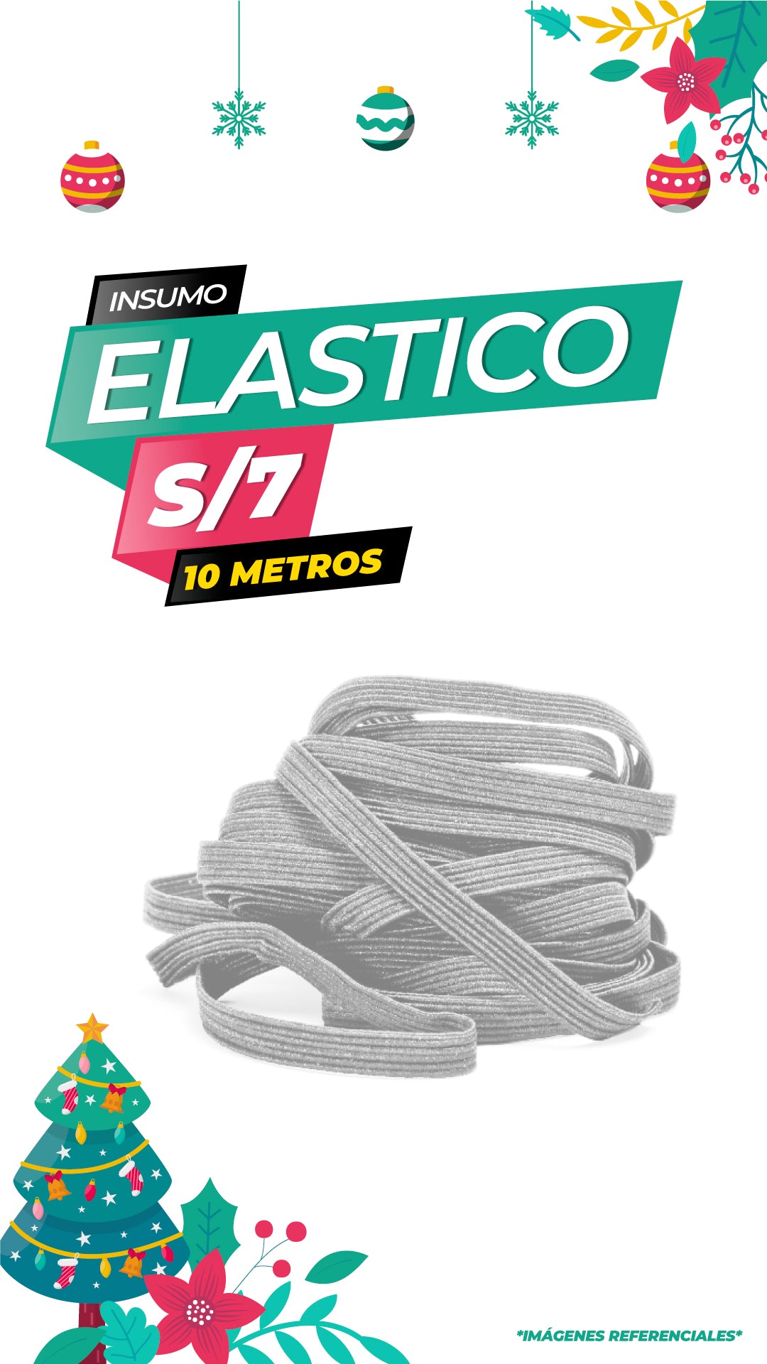 Elastico Gris / 10 metros