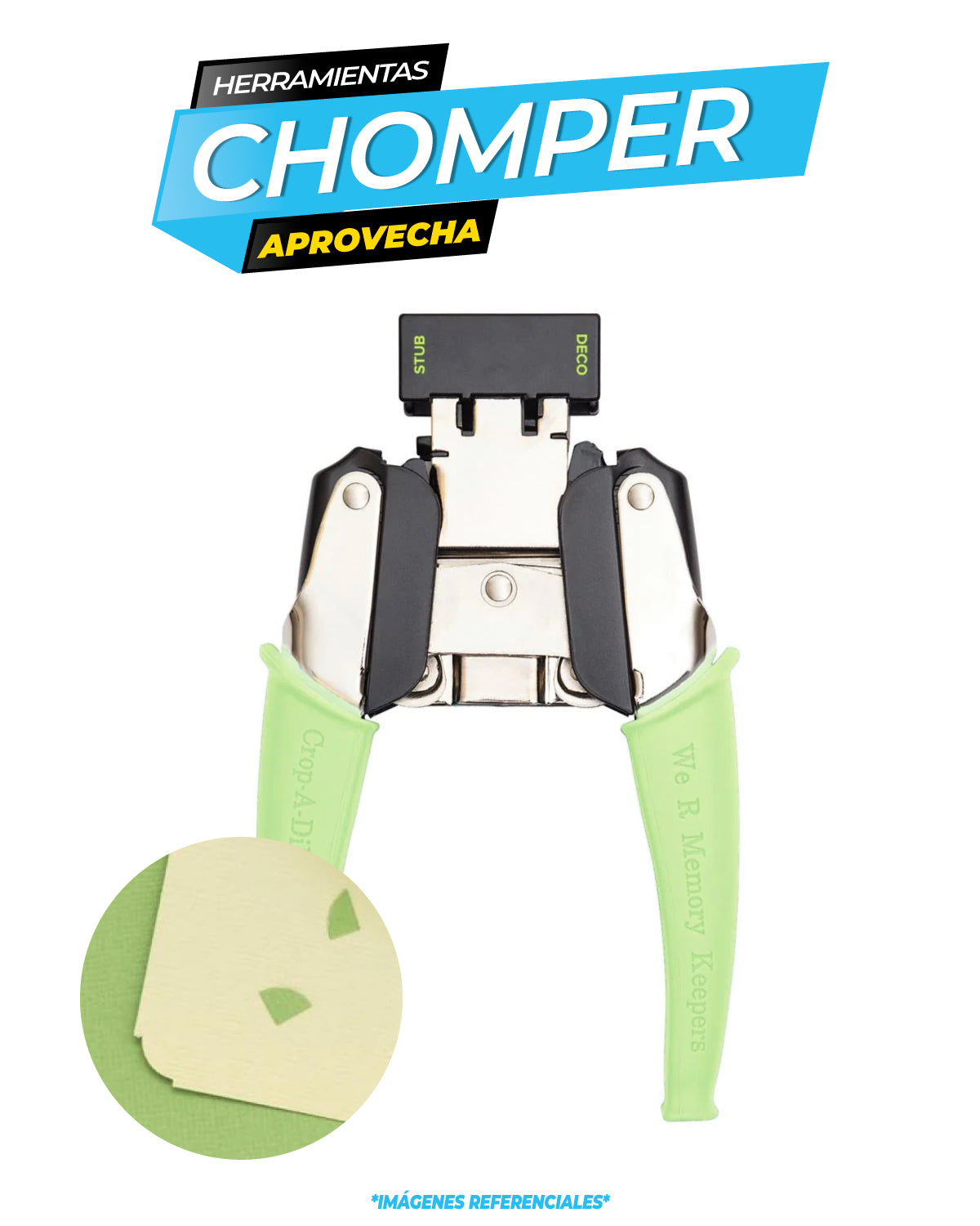 We R Makers Crop-A-Dile Stub & Deco Corner Chomper Punch