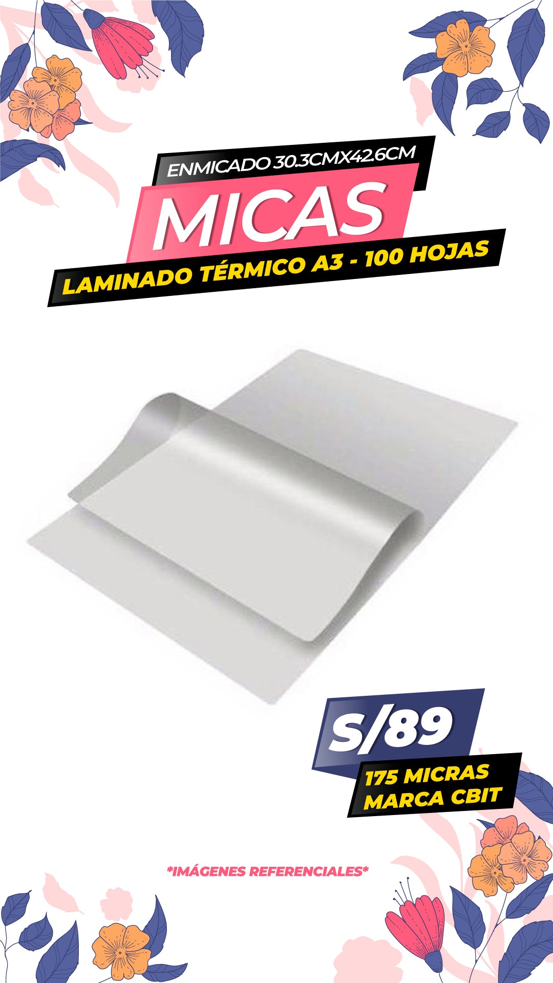 MICAS 175 X 100 UNIDADES A3 / CBIT