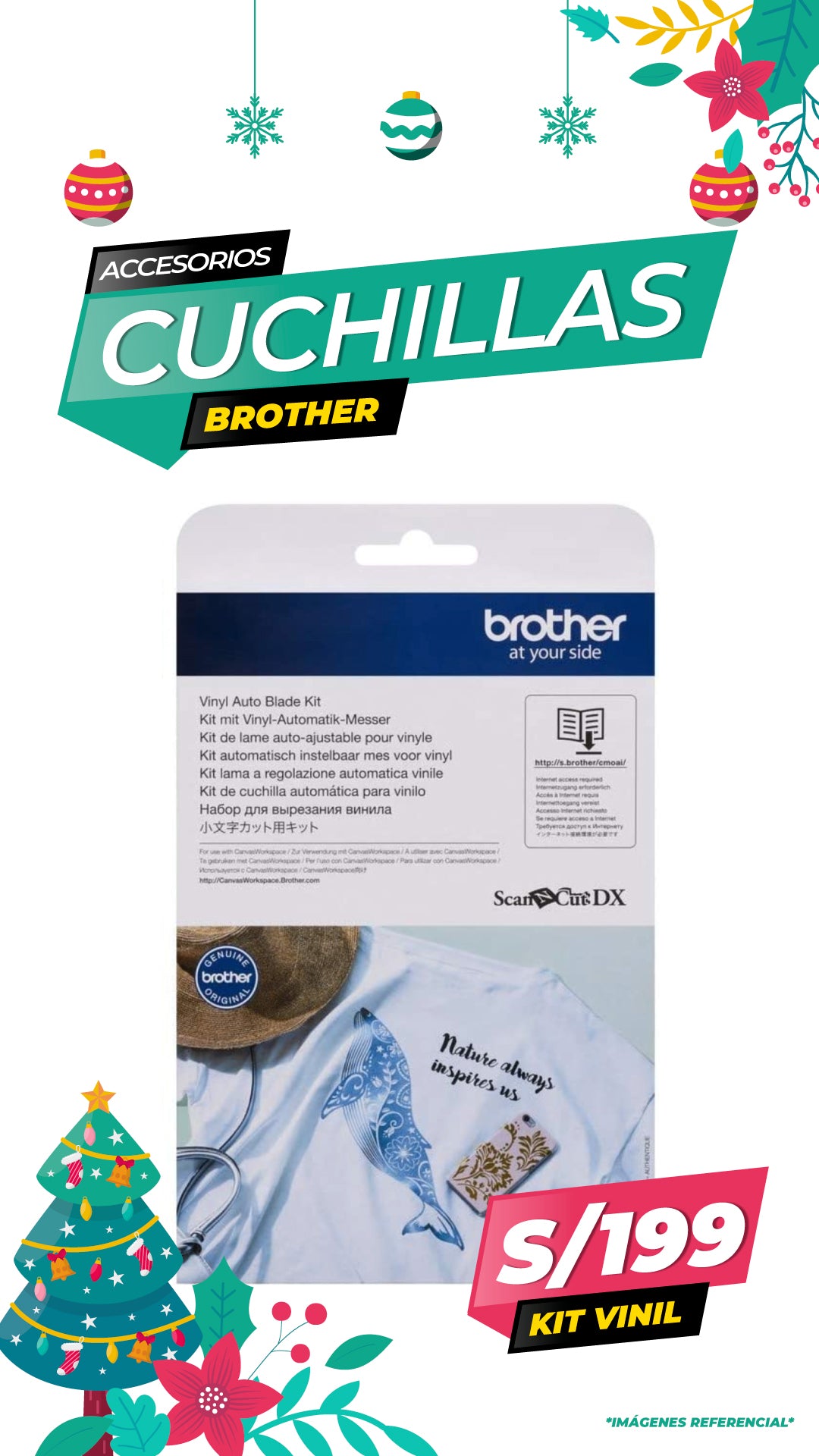 KIT CUCHILLA DE VINIL AUTO BLADE / BROTHER