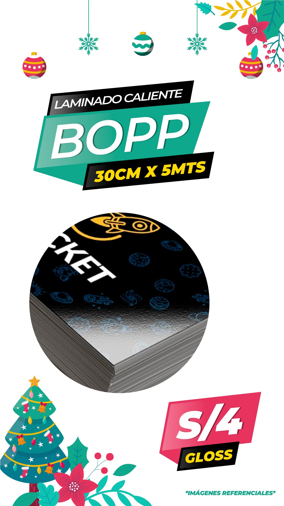 Rollo bopp GLOSSY / 30CMX5M