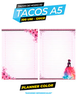 Cargar imagen en el visor de la galería, TACO A5 PLANNER COLOR - 120GR - 100 HOJAS / MODELOS VARIOS
