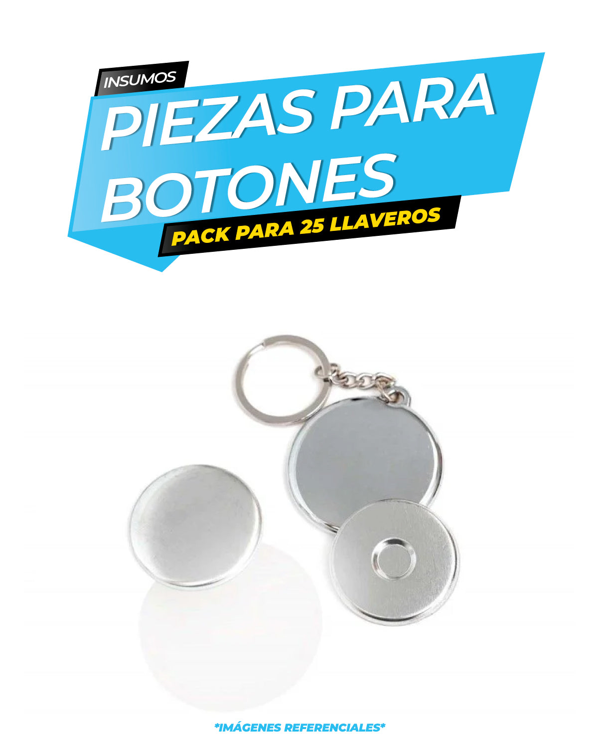 Pack Pines Llavero Metalico - 37mm x 25 unidades / ALT