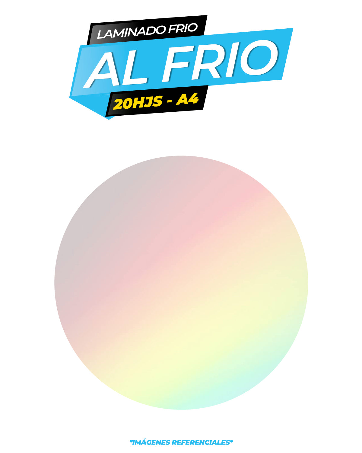 Laminado frio holográfico TRANSPARENT / Pack 20 hojas A4