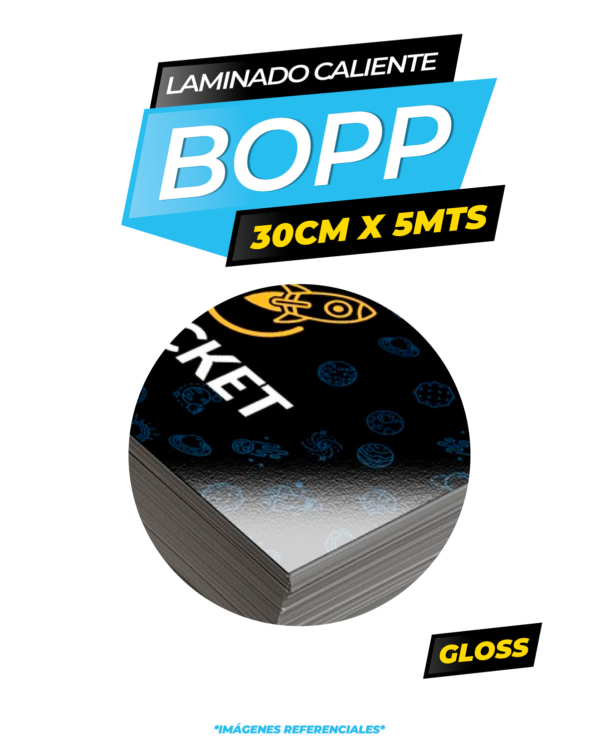 Rollo bopp GLOSSY / 30CMX5M