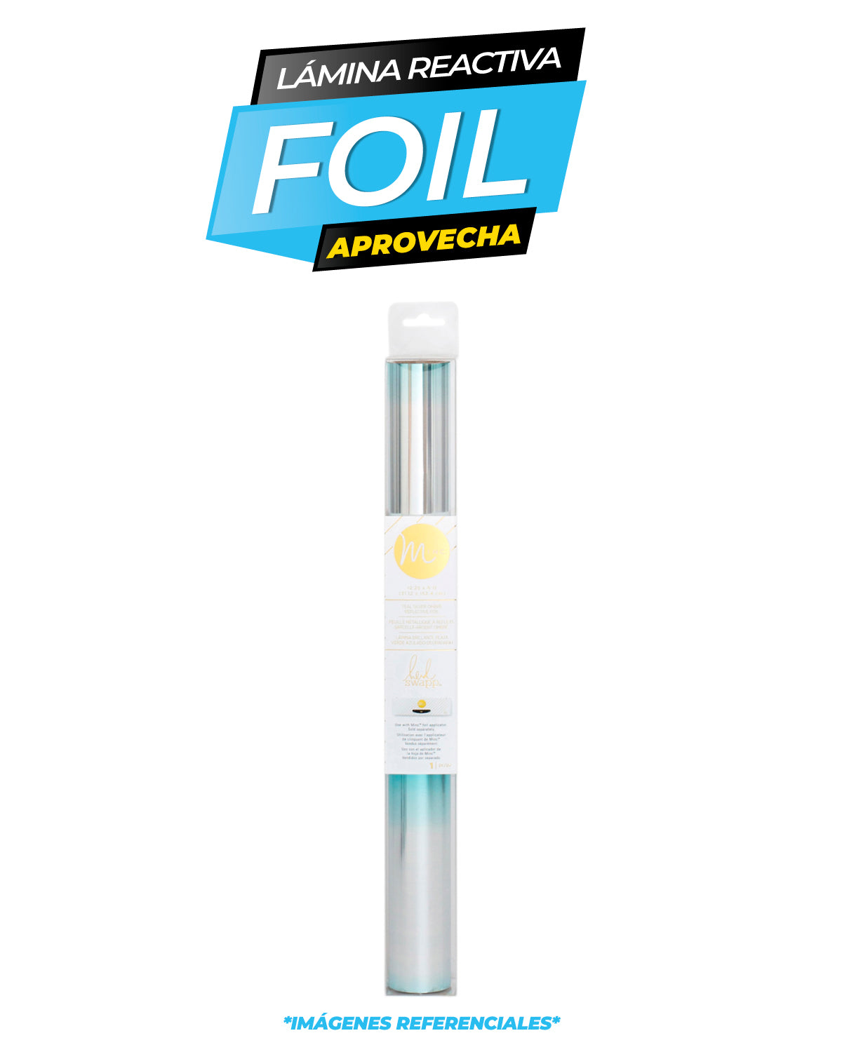 Heidi Swapp Minc Reactive Foil / 31.1 cm - 1.5 mt / TEAL SILVER