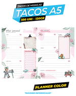 Cargar imagen en el visor de la galería, TACO A5 PLANNER COLOR - 120GR - 100 HOJAS / MODELOS VARIOS
