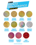 Cargar imagen en el visor de la galería, Pliego Cartulina Espejo Holográfica 230gr - 50CM X 70CM
