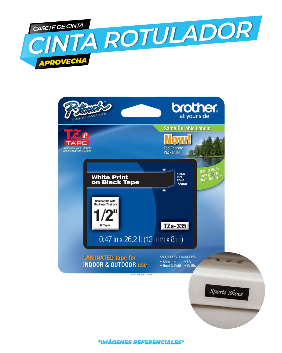 Cinta laminada Brother TZe-335