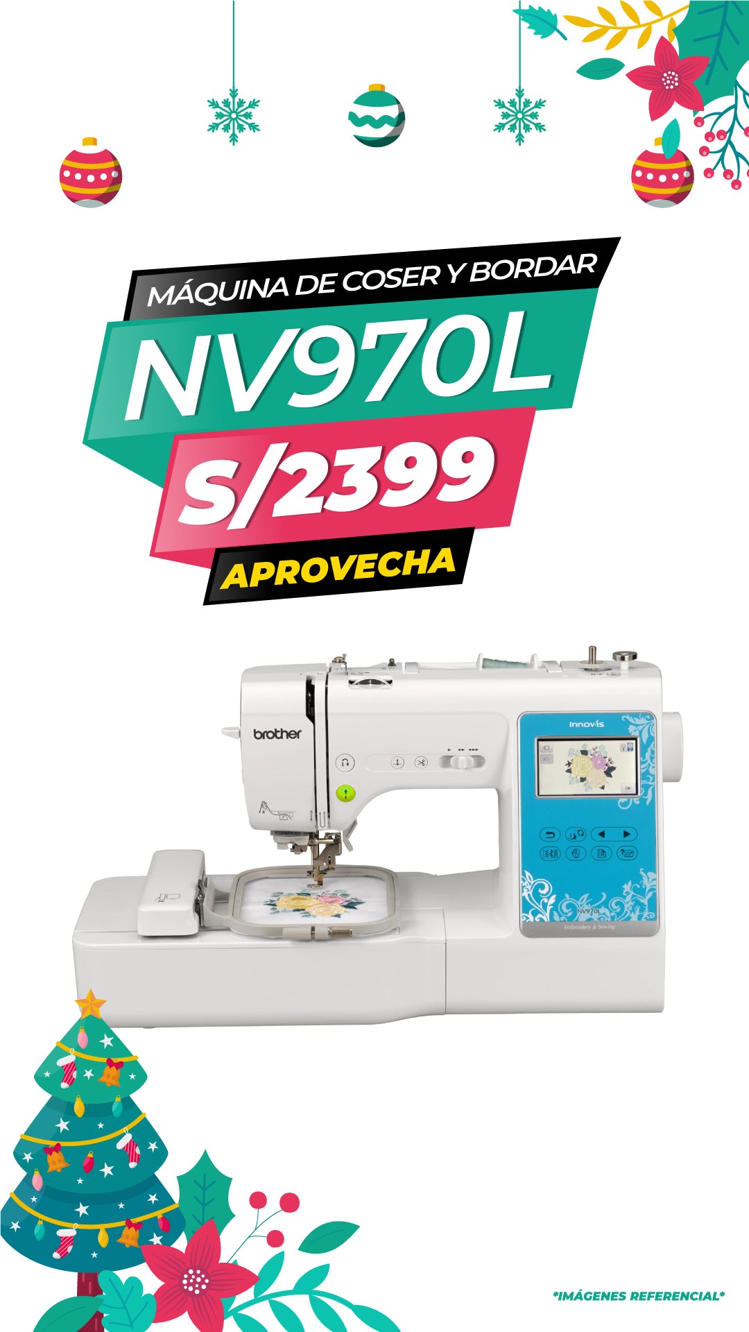 MAQUINA DE COSER Y BORDAR NV-970LCL / BROTHER