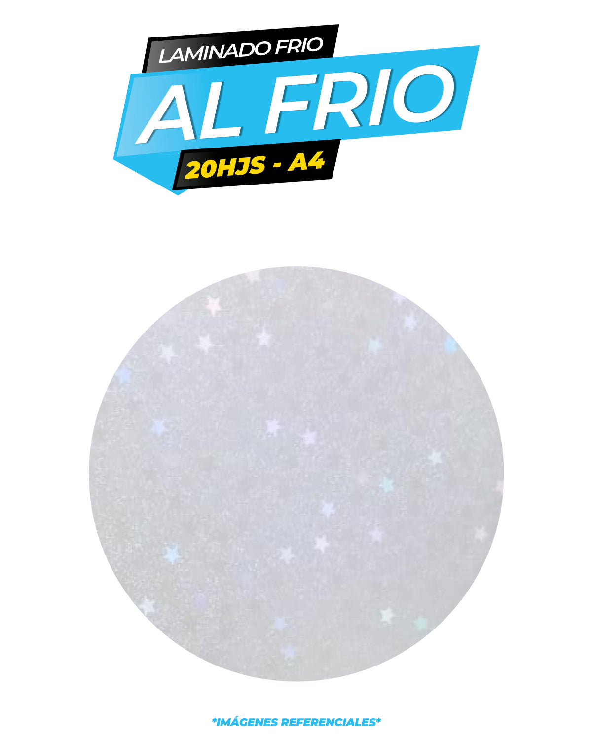 Laminado frio holográfico UNIVERSO / Pack 20 hojas A4
