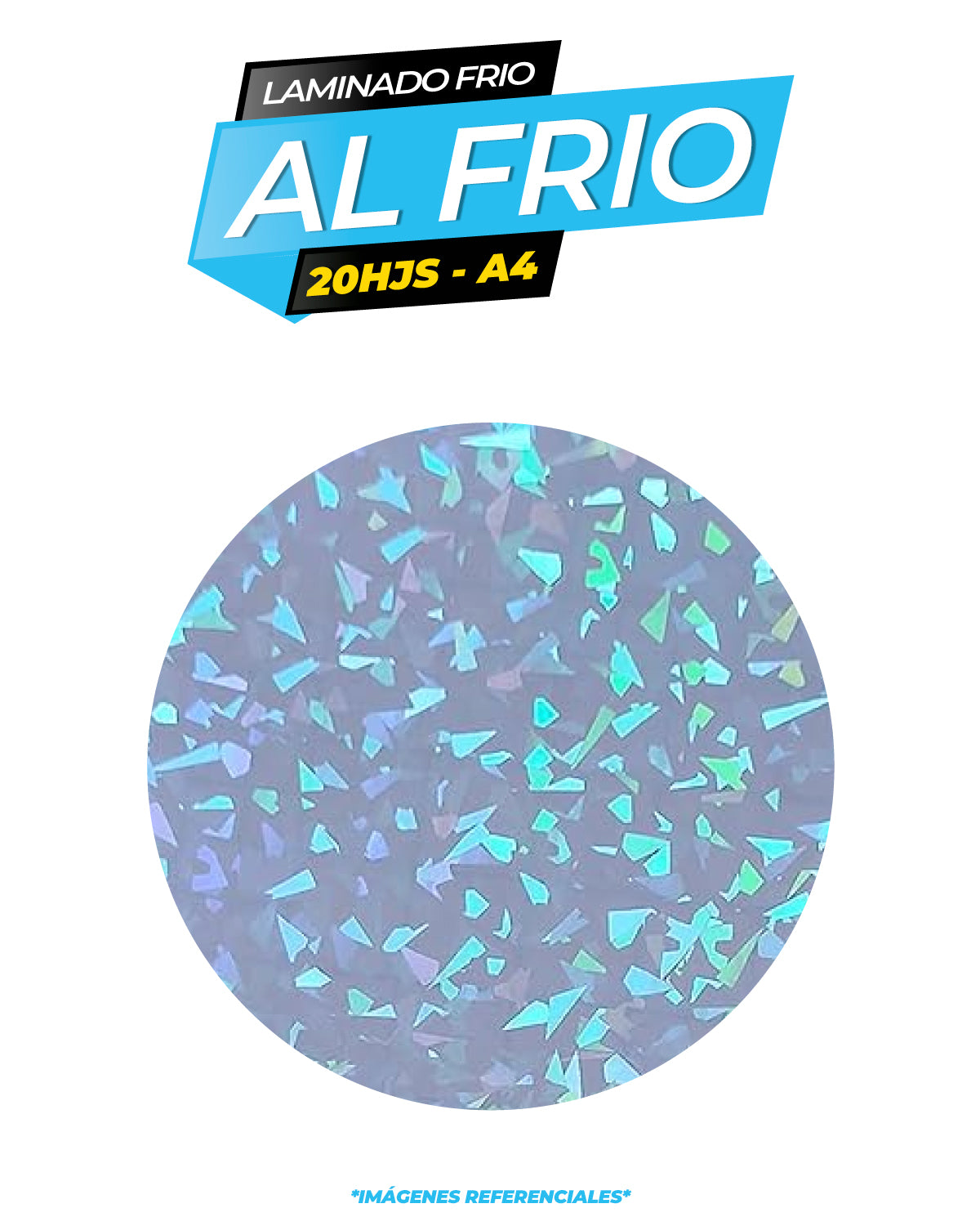 Laminado frio holográfico DIAMOND / Pack 20 hojas A4