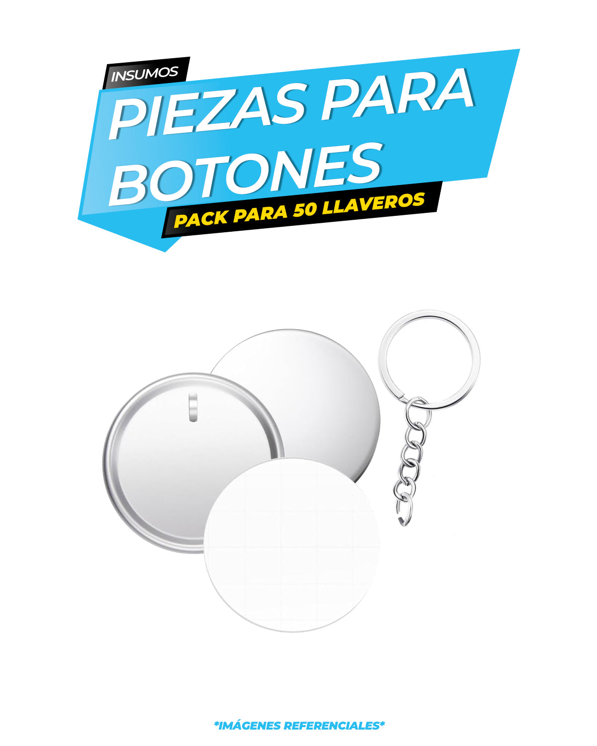 Pack Pines Llavero Metalico - 58mm x 50 unidades / ALT