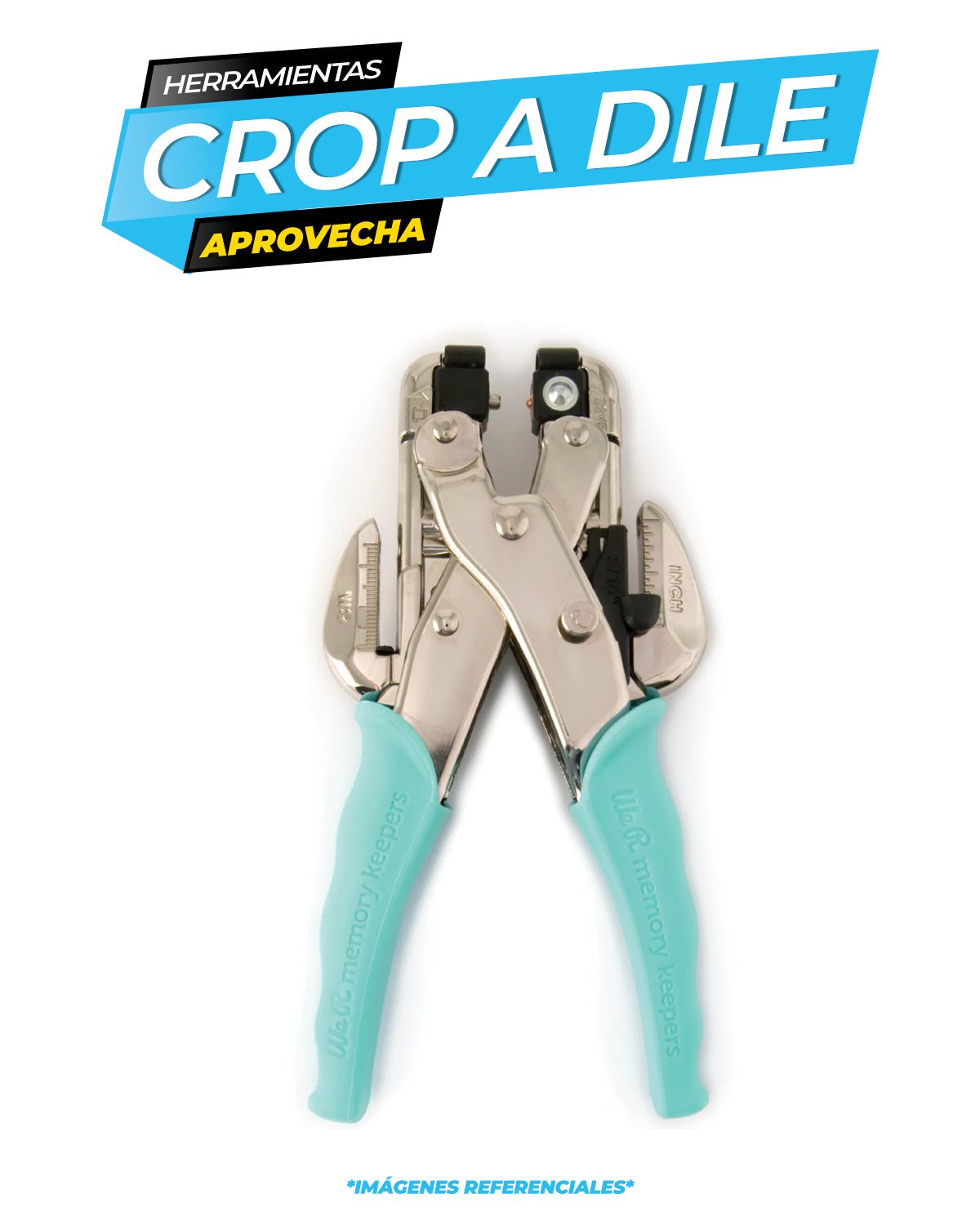 Herramienta de perforación - Crop a dile Turquesa / We R Makers