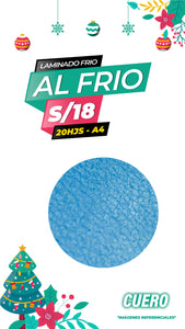 Laminado frio holográfico CUERO / Pack 20 hojas A4