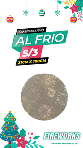 Laminado frio holográfico FIREWORKS / 21CM X100CM