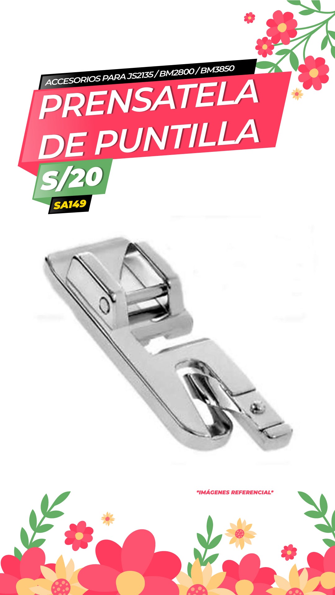 Prensatela para Puntilla - JS2135, BM2800, BM3850L (SA149) / BROTHER