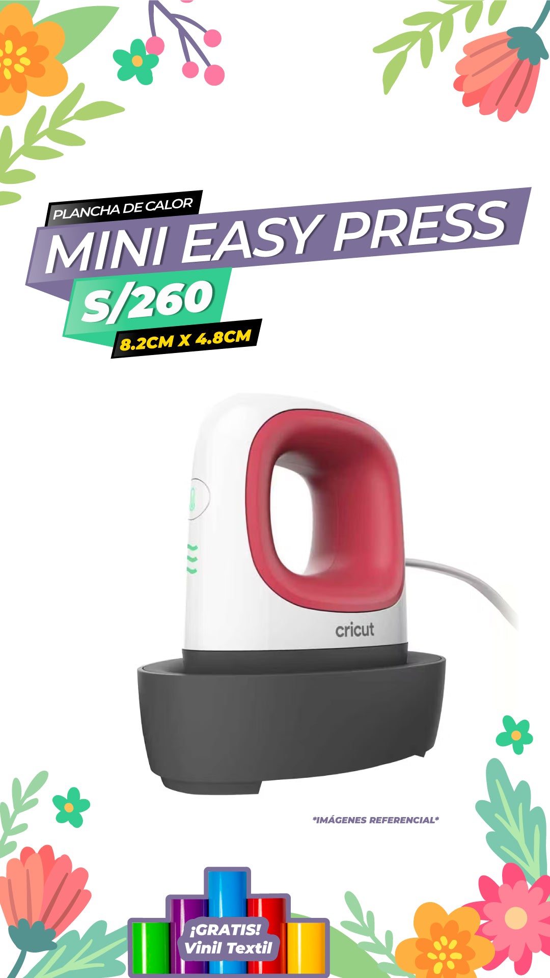 PLANCHA EASYPRESS MINI FRAMBUESA  / CRICUT