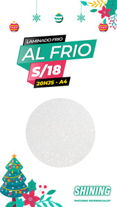 Laminado frio holográfico SHINING / Pack 20 hojas A4