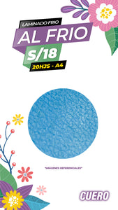 Laminado frio holográfico CUERO / Pack 20 hojas A4